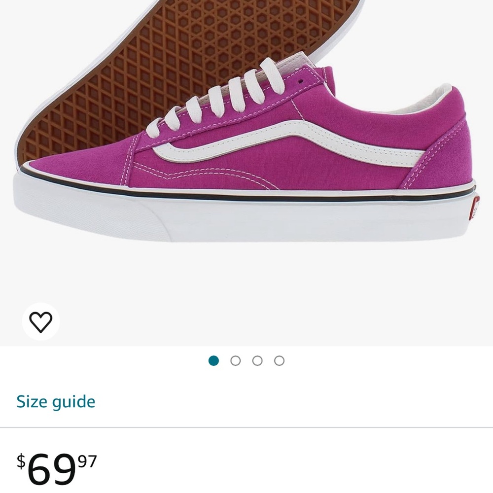 Vans Old Skool Color: Fuschia Red/True White